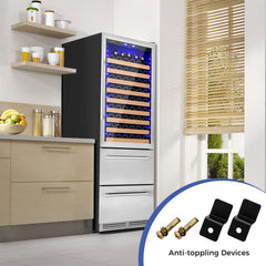 24 Inch Wine and Beverage Refrigerator with Independent Temperature Control