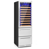 24 Inch Wine and Beverage Refrigerator with Independent Temperature Control