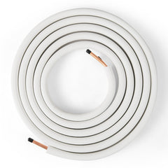 25 Feet Mini Split Line Set with 1/4 Inch and 1/2 Inch O.D. Copper Pipes Tubing