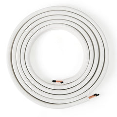 25 Feet Mini Split Line Set with 1/4 Inch and 3/8 Inch O.D. Copper Pipes Tubing