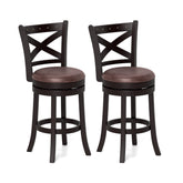 26/30 Inch Swivel Bar Stools Set of 2 Bar Chairs with Padded Seat