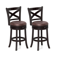 26/30 Inch Swivel Bar Stools Set of 2 Bar Chairs with Padded Seat