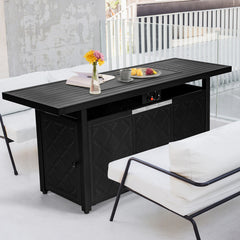 57 Inch 50,000 BTU Rectangular Propane Outdoor Fire Pit Table