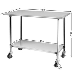Stainless Steel Commercial Kitchen Prep & Work Table