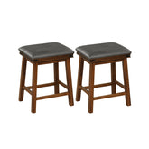 Set of 2 24/30 Inch Dining Bar Stool with Rubber Wood