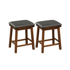Set of 2 24/30 Inch Dining Bar Stool with Rubber Wood