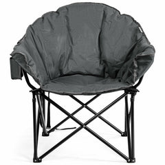 Folding Camping Moon Padded Chair with Carrying Bag