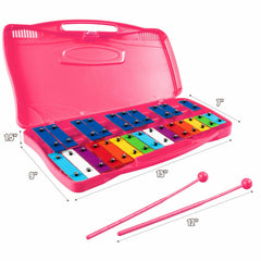 25 Notes Glockenspiel Chromatic Metal Xylophone