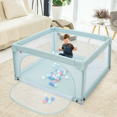 47 x 47 Inch Baby Playpen with 50 Ocean Balls for Baby Infant