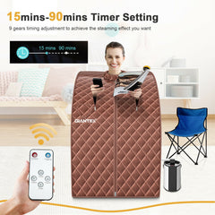 Portable Personal Steam Sauna Spa with 3L Blast-proof Steamer Chair