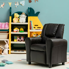 Children's PU Leather Recliner Chair with Front Footrest