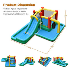 Slide Water Park Climbing Bouncer Pendulum Chunnel Game without Air-blower