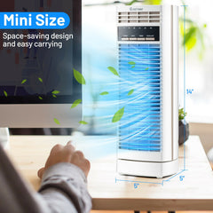 14 Inch Mini Oscillating Tower Fan Electric Desk Fan with 3 Speed and Timer
