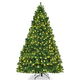 7/7.5/8 Feet Pre-lit Artificial Natural Christmas Tree with LED Lights