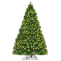 7/7.5/8 Feet Pre-lit Artificial Natural Christmas Tree with LED Lights