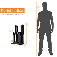 Electric Shoe Boot Dryer 4 Shoes with 180 Mins Timer Ozone Disinfection