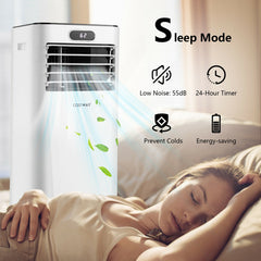 8000 BTU(Ashrae) 3-in-1 Portable Air Conditioner with Remote Control