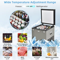 68/90 Quart Car Refrigerator with Compressor for DC 12/24V and AC 100-240V
