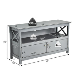 TV Stand Entertainment Center with Charging Station for TVs up to 50 Inch