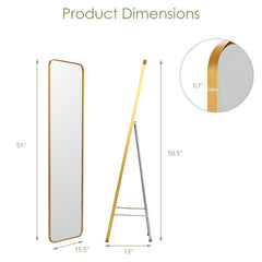 Full Length Wall Mounted Body Mirror with Free Standing Stand