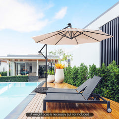 10 Feet Patio Cantilever Umbrella with Tilting System