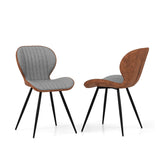Set of 2 Armless Dining Chair Modern Accent Chairs with