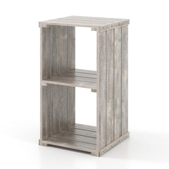 2-Cube Storage Shelf with Open Back and 3-Tier Shelf