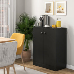 2-Door Modern Floor Storage Cabinet with 3-Tier Shelf