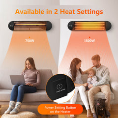 Wall Mounted Carbon Fiber Infrared HeaterHeater with Remote Control