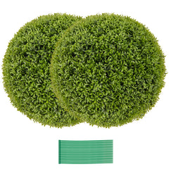 2 PCS 20 Inch Artificial Plant Boxwood Topiary Ball