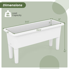 2 PCS Raised Garden Beds Self-Watering Planter Box with Detachable Legs and Drainage Hole