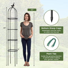 2-Pack Garden Obelisk Trellis for Climbing Plants
