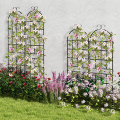 2/4 Pack 71 x 20 Inch Metal Garden Trellis for Climbing Plants