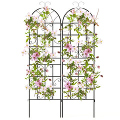2/4 Pack 71 x 20 Inch Metal Garden Trellis for Climbing Plants