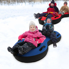 80 Inch 2-Person Inflatable Snow Sled for Kids and Adults