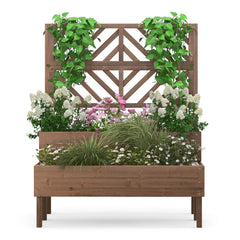 2-Tier Raised Garden Bed with Trellis
