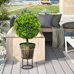 Artificial Ball Tree set of 2 with Natural Look and Water Resistance