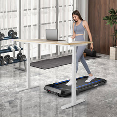 2 in 1 Folding Treadmill with Incline with Remote Control