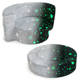 2-in-1 Toddler Chair Glow in the Dark Kids Couch with Cover Convertible Sofa