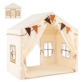 3-4 Kids Large Play Tent House with 2 Opening Doors and Star Lights