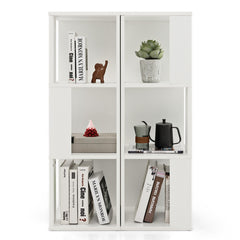3-Tier 6 Cube Freestanding Bookcase with Anti-toppling Device