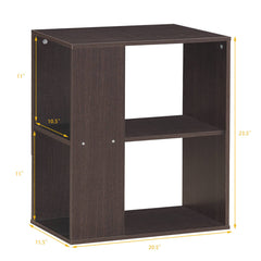 3-Tier End Table with Open Storage and Foot Pads