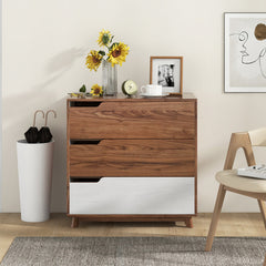 Rustic Farmhouse Wooden Storage Dresser for Bedroom Living Room