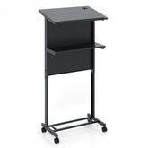 3-Position Height Adjustable Lectern Table with Tilted Tabletop
