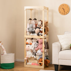 300L Large Stuffed Animal Storage with Open Top and Elastic Cords
