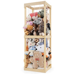 300L Large Stuffed Animal Storage with Open Top and Elastic Cords