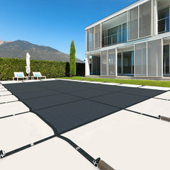 34 x 18 Feet Safety Pool Cover Fits 32 x16 Feet Inground Swimming Pools