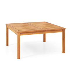 35.5 Inches Patio Solid Acacia Wood Coffee Table Side Table