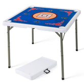 35 Inch 4 Player Game Card Folding Mahjong Table with Cup Holders