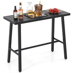 36 Inches Patio Counter Height Bar Table with Adjustable Foot Pads